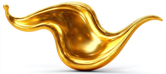 Wall Mural - elegant whirl of abstract gold a stunning metallic flow captivating in its fluid luxury and form