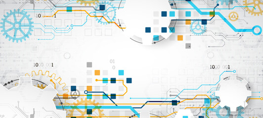 Wall Mural - abstract technology background. cogwheels theme. vector illustration