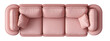 © mba - Overhead view of a light pink three-seater sofa with tufted cushions (1)