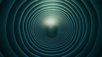 Wall Mural - this image features a captivating abstract design with concentric teal-colored circles that create a