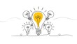 © Armaya - Simple line drawing of lightbulb ideas