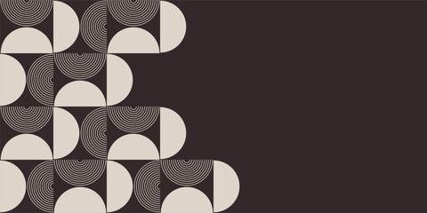 Wall Mural - abstract creative background, web banner. abstract geometric shapes composition. semicircles geometr