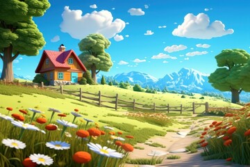Wall Mural - architecture landscape outdoors building.