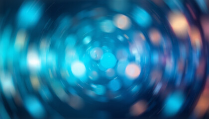 Abstract blue background with bokeh