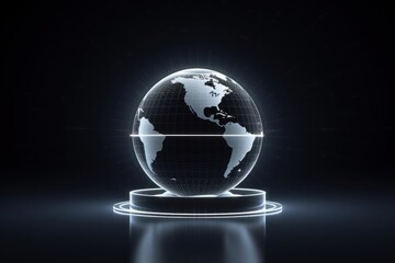 Canvas Print - Globe technology planet space.