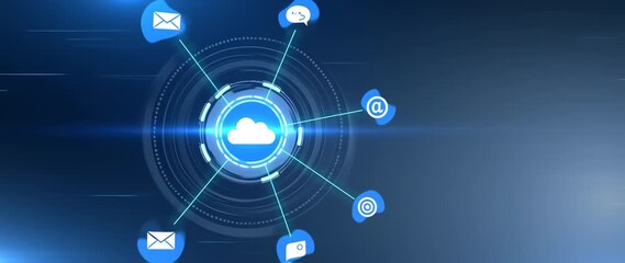 Abstract technology network illustration