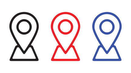 Icon Set of Geographic Location Pointers for Digital Mapping Projects