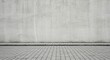 © homan - An empty urban concrete and cobblestone backdrop.