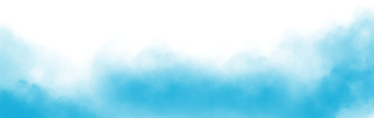 Wall Mural - vector realistic smoke cloud or light blue fog, abstract gas on transparent background