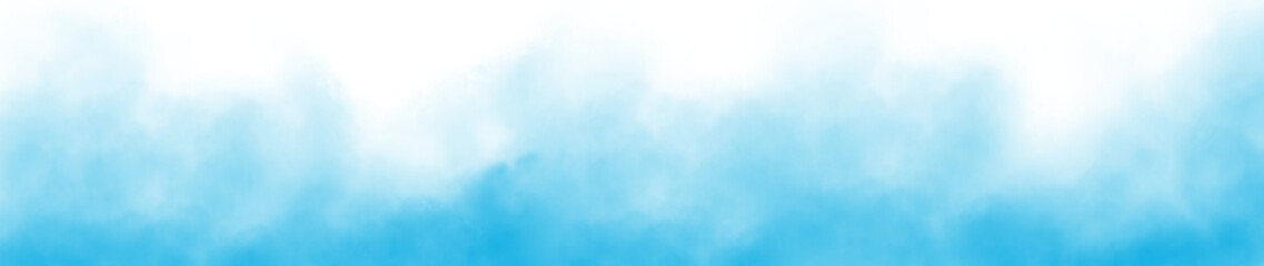 Wall Mural - vector realistic smoke cloud or light blue fog, abstract gas on transparent background