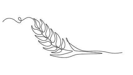 Abstract card with the text Beer. A mug of beer and ears of wheat or rye. Self drawing animation one continuous line draw, logo, Ears of wheat animated self drawing of single continuous line