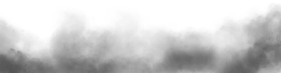 Wall Mural - vector realistic smoke cloud or gray fog, abstract gas on transparent background