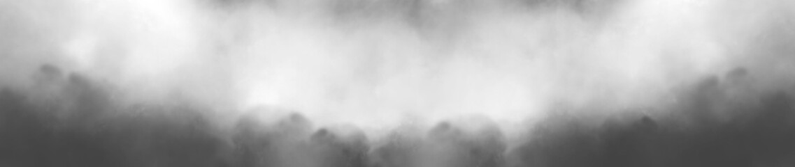 Wall Mural - vector realistic smoke cloud or gray fog, abstract gas on transparent background