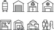 © Razia - Collection of industrial building icons representing manufacturing and logistics operations