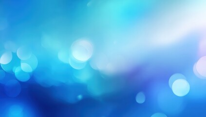Abstract blurred background of light blue and bright aqua colors with bokeh circles