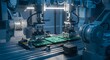 © Mirana - Robotic Arms Assembling Circuit Boards in Modern Factory.
