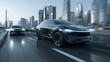 © Arsara - Futuristic electric vehicles on a city highway