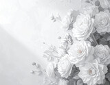 Szare tło róże