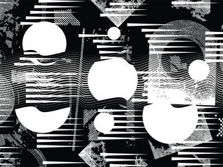 Wall Mural - grunge urban background. vector. textured banner . futuristic digital background. grungy effect . ab