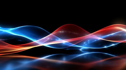 Wall Mural - colorful wave with red, blue and orange colors. the colors are bright and vibrant, creating a sense 