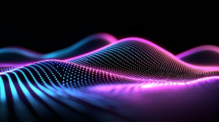 Wall Mural - colorful, abstract image of a wave with a purple and blue hue. the image is a representation of a so