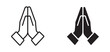 © Masuda Akthar - Praying Hands Simple  Icon , Minimalist Vector Illustration