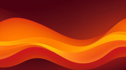 Wall Mural - red and orange wave with a dark background. the wave is long and has a lot of detail