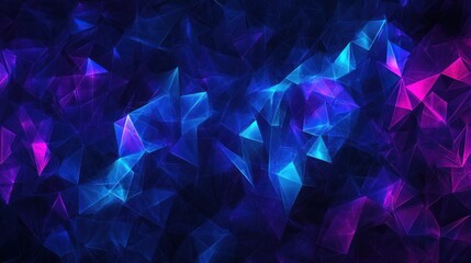 Wall Mural - Abstract geometric shapes in deep blues and vibrant pinks