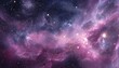 © Enjoy - Vibrant Purple And Pink Nebula With Sparkling Stars In Dark Space
