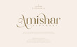 © Covecave - Amishar luxury fashion font alphabet logo. Typography beauty fashion elegant minimalist serif italic fonts decorative wedding vintage retro logos. vector illustration