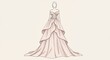 © AGUS - Detailed wedding dress design illustration