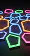 © Sutugman - Illuminated geometric arrangement evokes a futuristic and vibrant digital aesthetic with captivating depth and contrast