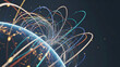 © Soyaeb - Global Network Connections Abstract Data Streams Flowing Around the World