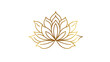 © Md Alamgir Artworks - Golden Lotus Flower Illustration on White Background Symbolizing Purity Enlightenment and Spiritual Awakening Beautiful Artistic Design Element