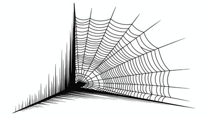 Intricate black spiderweb design captures delicate beauty and natural artistry