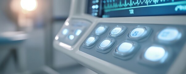 Hospital Monitoring System Vital Signs Display and Buttons, healthcare ,medical device