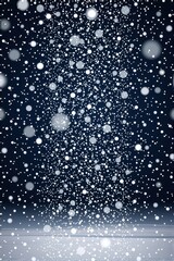 Wall Mural - Serene snowfall blankets a dark winter night, delicate flakes descending on a pristine landscape, serene, snow, winter night