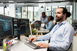© DC Studio - Trader in office using machine learning models to enhance predictive accuracy of stock market movements. Prop firm professional leveraging AI to optimize trading strategies