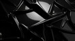 © PhotoArtHub - Abstract black glossy texture with folded shapes and reflective surfaces, creating a sleek and modern aesthetic, ideal for luxury or technology backgrounds