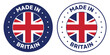 © Chris - Made in Britain icon. Britain product icons suitable for commerce business. badge, seal, sticker, logo, symbol Variants. Isolated vector illustration