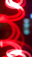 Wall Mural - abstract red and white swirling light spiral vertical