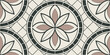 © alan - Elegant geometric tile pattern with floral motif and sophisticated color palette