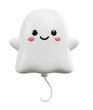 © Thitiyakorn - A cute, cartoonish ghost character with smiling eyes and rosy cheeks, designed to evoke a playful and friendly vibe.