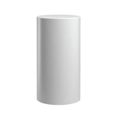 Photo of white cylinder isolated on transparent background