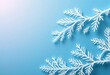 © Somnuek - Intricate white paper cut fir branches on a gradient blue background,  gradient,  botany