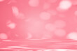 © Photo Sesaon - Wall interior background, studio and backdrops show products.with shadow from window color pink background for text insertion and presentation interior decoration