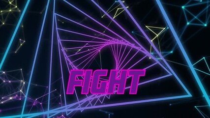 Wall Mural - animation of fight over lives rotating in black space
