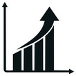 © Taras - Growth Chart Icon with Upward Arrow Illustrating Business Success and Progress