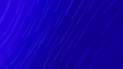 Wall Mural - animation of light blue lines falling on blue background