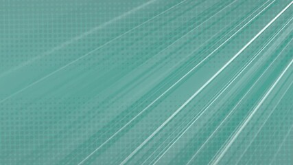 Wall Mural - animation of white lines moving on mint background